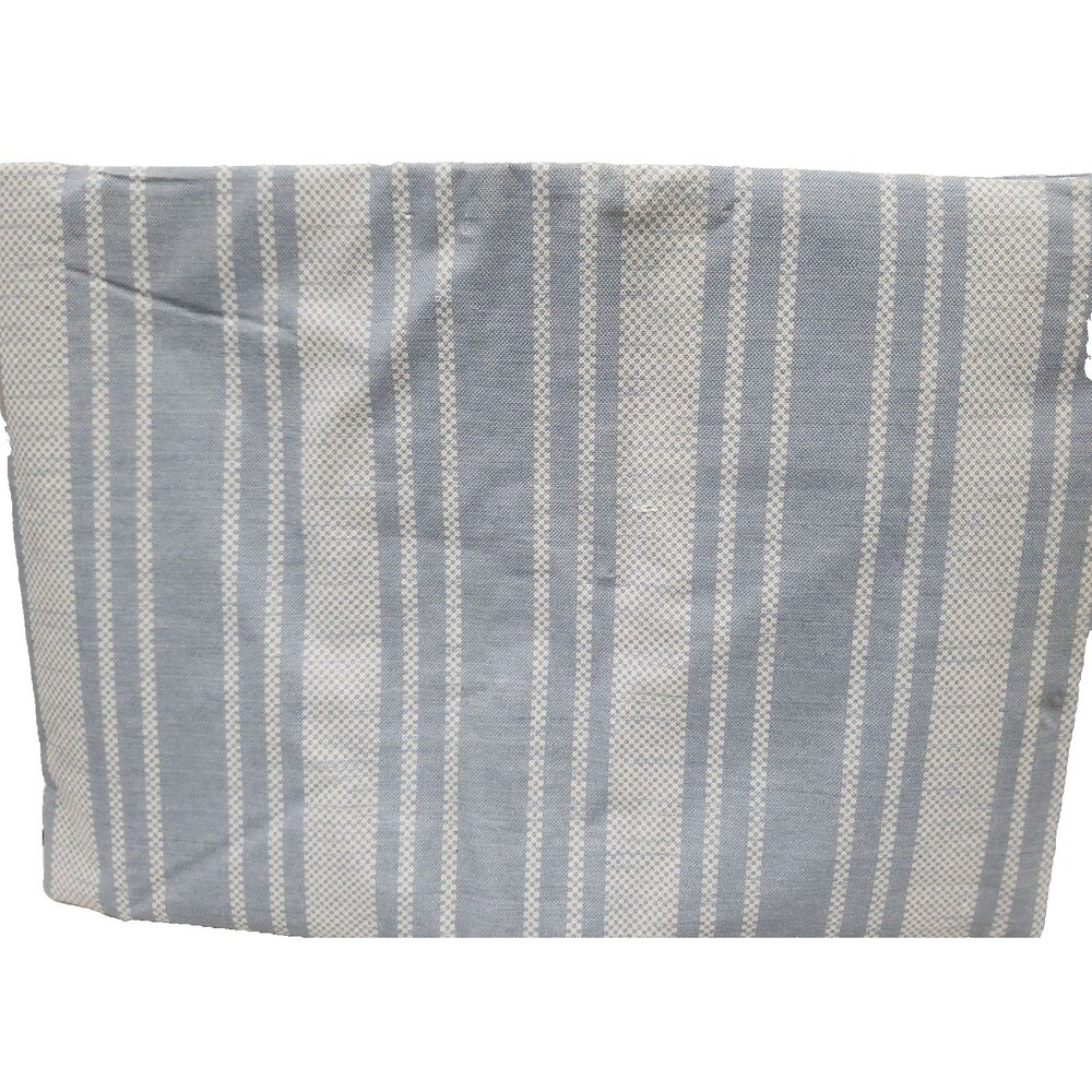 Peva Flannel Backed Vinyl Tablecloth,60"x84"Rectangle, BLUISH & WHITE STRIPES,MS